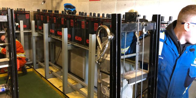 On-site battery installation