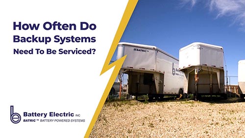 How frequently do backup systems need to be serviced