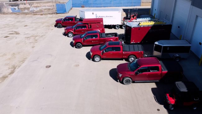 Battery-Electric-B-Roll-Image-15 battery electric trucks with trailers outside